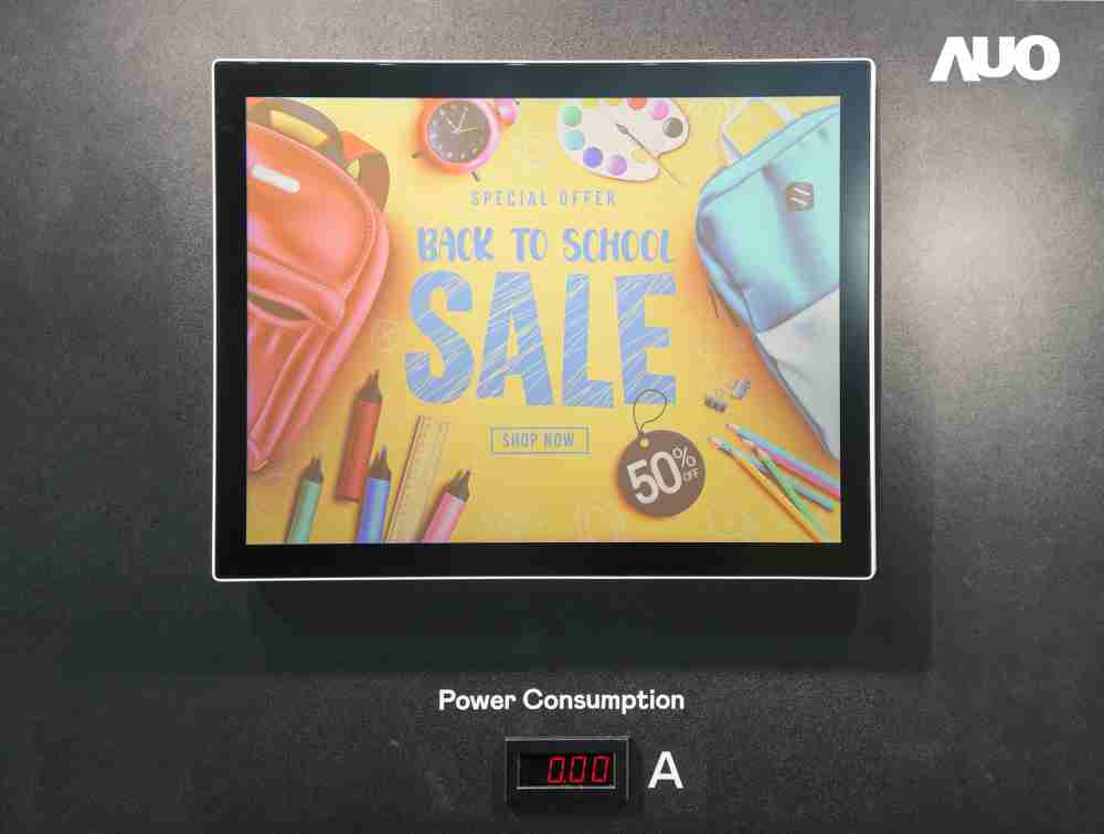 william威廉中文官网展示胆固醇液晶超低耗能户外全彩显示器，，，，ChLC（胆固醇液晶）以双稳态技术使静态显示零功耗，，具省电、、、高彩度、、、环保的特性，，，还整合软硬件系统解决方案，，可透过单一云端平台管理